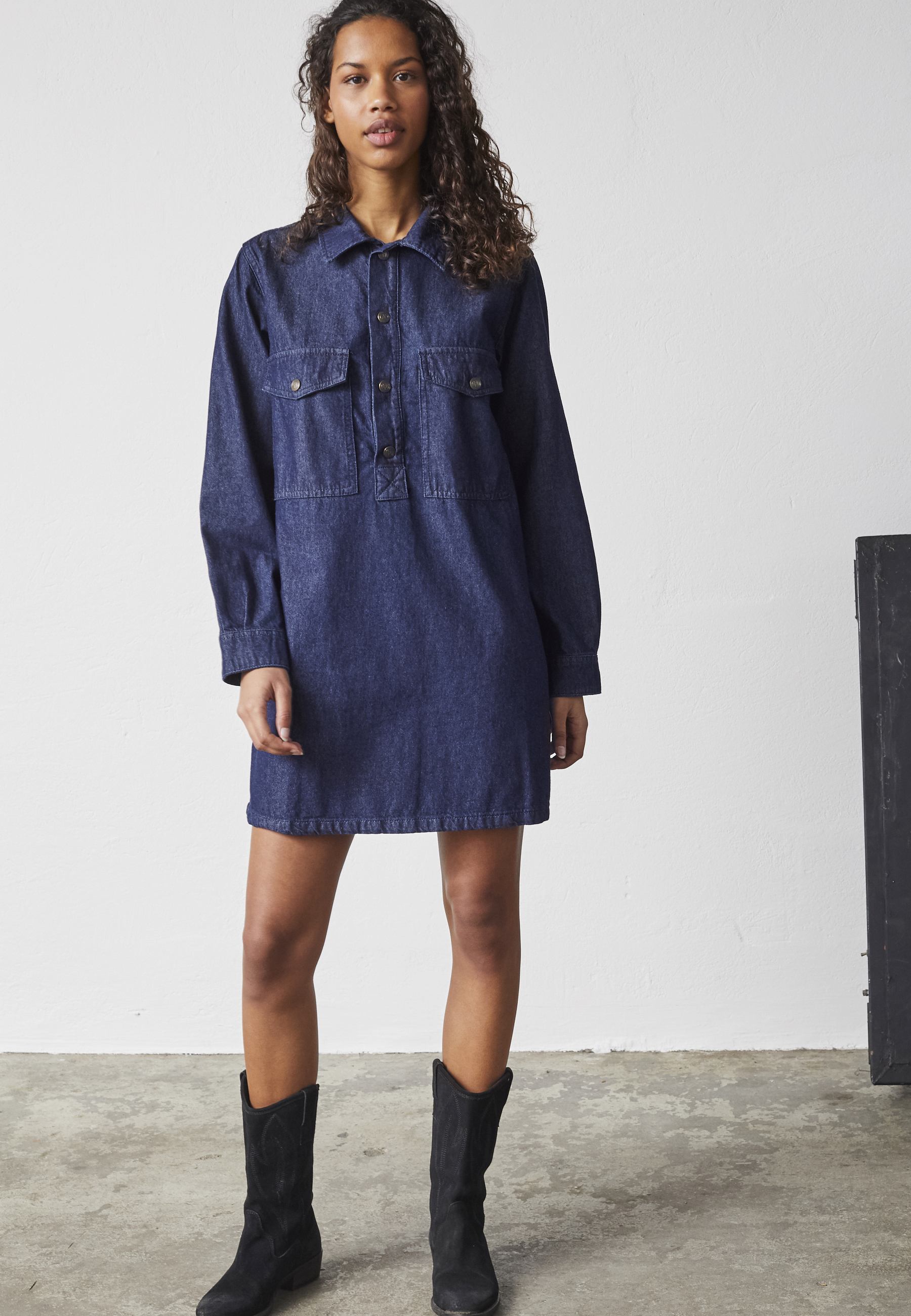 アメリヴィンテージ I LINE DENIM SHIRTS DRESS Mサイズ AmeriVINTAGE